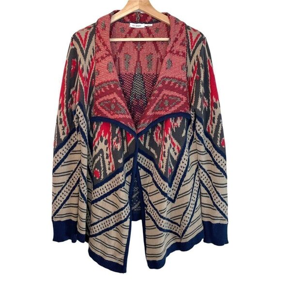 Blu Pepper Southwestern Aztec Open Cardigan - Picture 1 of 7
